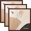 Velora Home&Living VELORA H&L Set da 3 Cornici Foto Marroni 60 x 60 cm - Cornici in Legno con Plexiglass Trasparente, Portafoto da Parete, Cornici per Poster, Fotografie, Puzzle, Diplomi e Certificati