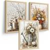 Nacnic Set 3 Quadri Vasi Floreali Moderni Poster Botanici, Arredamento Salotto Camera Da Letto Cucina Bagno A3 Senza Cornice