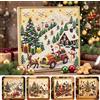 Notevive Diamond Painting fai da te, set di immagini natalizie, con cornice | Set di perline e tela, effetto lucido 3D, decorazione natalizia, adatto per principianti, rilassante regalo fai da te (sdxl)