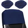 Generic Copri Poggiatesta Elasticizzato in Jacquard per Sedie da Ufficio, Protezione Antiscivolo per Poggiatesta per Sedie da Computer con Schienale Alto, 2 Pezzi, Blu Navy
