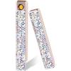 CYJBAO Accendino elettrico da donna, sottile, con gioiello, ricaricabile, di tipo C, accensione estraibile, con tungsteno ispessito, alla moda scintillante, per donne e ragazze (bianco diamante)