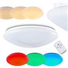 hofstein Plafoniera LED Brighton, plafoniera con cambiacolori RGB e telecomando, dimmerabile, con funzione di luce notturna, 24 Watt, 1500 Lumen, 3000 K