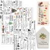 Hongma Set di 4 adesivi Rub On - 19 x 14 cm - Grande formato - Per trasferimento di Natale - Con detti per Raysin Keraflott - Vetro - Legno - Bricolage - Decorazione - Rubino su pellicola (blocchi di