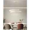 Chao Zan Lampadario LED a Spirale Moderno, 35W, D50cm, 3 Temperature di Colore 3000K/4500K/6000K, Lampada a Sospensione per Interni camera da letto, cucina, ufficio (Bianco: senza palla)