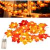 Dyiouxin Foglie di Acero Luci, 3m 20 LED,Catena Luminosa Autunnale a Batteria,Stringa Luminosa con Foglie,Ghirlanda Autunno,Autumn Decor, per Halloween, Ringraziamento, Natale, Feste