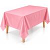 topolenashop 6 Tovaglie Rettangolari Riutilizzabili Colore Rosa Chiaro 137 x 183 cm - Impermeabili, Antimacchia, Resistenti e Lavabili per Tavolo da 6 Persone, Feste, Cucina, Picnic, Interni | 73751