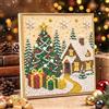Notevive Diamond Painting fai da te, set di immagini natalizie, con cornice | Set di perline e tela, effetto lucido 3D, decorazione natalizia, adatto per principianti, rilassante regalo fai da te (sdlw)