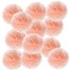 PATIKIL 10.5cm Pompon Carta Velina, 12Pz Fiori di Carta Pom Poms Decorativi Colorati per Matrimoni Addio Nubilato Compleanno Decorazioni Sfondo, Arancione Chiaro