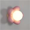 LOGT Applique LED per Interni da 15 W Lampada da Parete a Forma di Fiore 3 Colori Lampada da Comodino Luce da Parete Floreale Lampada da Notte per Bambini Illuminazione da Parete G9,Rosa
