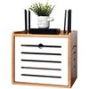 PPGE Home Scatola di Immagazzinaggio in Legno per Nascondi Cavi e Router WiFi da Parete/Desktop/Scrivania - Mensola per Cavo/Telecomandi/Set-Top Box Rack