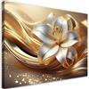 Feeby Quadro su Tela Non Tessuta - Stampa Su Tela - 45x30 cm - Decorazioni Camera - Giglio Fiore Glamour - Decorazione Murale - Moderno Soggiorno - quadri moderni soggiorno - poster