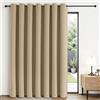 Joydeco Tende oscuranti per porte scorrevoli, lunghe 228 cm, con occhielli, per la privacy, tende oscuranti termiche extra larghe, per camera da letto e soggiorno (colore beige chiaro, 70 x 90 L, 1