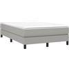 vidaXL Struttura Letto a Rete a Molle Grigio Chiaro 120x200 cm Tessuto
