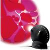 Mathmos Lampada-proiettore Space Projector Nero con dischetti ad olio Viola / Rosso