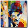 Giallobus - Quadro - Charlie Chaplin - Tela Canvas Telaio Premium Alto Spessore - 50x50 - Pronto da appendere - Quadri moderni per la casa