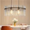 Lichtmaler Lampada a sospensione Nera Vetro Lampadario Sospensione 2 Luci | E27 Lampada da Soffitto Vintage Ø60 cm per Sala da Pranzo Camera da Letto Bar Cucina (senza lampadina)