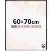 Dutch Frame Factory - Cornice 60x70 cm Nero Lucente - Plastica | Vetro acrilico antiriflesso, Montaggio a parete, Adatta per foto, poster o puzzle, Made in Holland