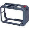 AKLOSIPY Frame di Protezione della Fotocamera Cage Cage Video Rig Realizzato in Alluminio di Grado Aeronautico con Meccanismo e Base Magnetica per Azione 5pro 4 3 (GREY)