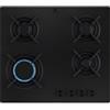 Electrolux PRONTA CONSEGNA - SPEDIZIONE IMMEDIATA Electrolux Serie 700 KGG643723L Piano Cottura da Incasso a Gas 60 cm 4 Fuochi Manopole StepPower Griglie singole in ghisa cristallo temperato nero opaco Matt