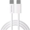 tigratigro Cavo Type-c to Type-c(C TO C Tessuto intrecciato Cavo), Nylon Cavo USB Type-C 60W PD di Ricarica Rapida per Per iPhone 15,iPad,Samsung Galaxy,Huawei,OnePlus,Google Pixel (2M, Bianco)