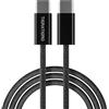 tigratigro Cavo Type-c to Type-c(C TO C Tessuto intrecciato Cavo), Nylon Cavo USB Type-C 60W PD di Ricarica Rapida per Per iPhone 15,iPad,Samsung Galaxy,Huawei,OnePlus,Google Pixel (3M, Nero)