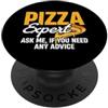 Funny Pizza Gifts Men Women Pizza Lover Pizza Expert Funny Food Lover Pizza PopSockets PopGrip Adesivo