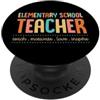 Matching Groovy 60s Style Teacher Spirit Insegnante di scuola elementare Insegnare motivare l'amore ispirare PopSockets PopGrip Adesivo