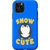Kawaii Triangle Custodia per iPhone 11 Pro Simpatico design a forma di pinguino e neve