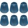 Housoutil Paralume da Comodino Moderno Nordico Blu in Stoffa, 6 Pezzi | Luce Soffusa, Struttura Robusta in Ferro, per Studio e Ufficio, Stile Essenziale Nordico