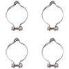 Woedpez Adattatore per Guida Bici Resistenza da 4 Lotti, | Morsetti per freno, clip guida cavo per biciclette antiruggine, fibbie per cavo forcella anteriore,