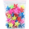 Generico 36 Pezzi Di Perline Luminose Per Raggi Bici A Stella, Clip Per Ruote | Perline Che Si Illuminano Al Buio A Forma Di Stella, Decorazioni Facili Da Agganciare Per Mountain Bike E Scooter Per Bambini