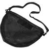 Abaodam Borsa per Singola Palla da Basket in Rete Nera, 50x36 CM | Tessuto a Rete, Trasporto a Mani Libere, Grande Capacità, per Studenti e Giocatori Ricreativi