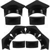 YARNOW 2 Set Inserti per Tavolo da Biliardo Nero in Plastica per Buche | Ricambio per Angoli e Tasche Laterali, Installazione Semplice, per Casa e Sala, Accessori da Biliardo