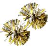YARNOW 4 Pezzi Pompon da Cheerleader Dorato, Accessorio Portatile | PET Lucido e Brillante, Impugnatura Ergonomica, per Sfilate e Squadre di Sostegno, Leggero da Trasportare