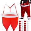 Generico Granny Pants Yard Game - Pantaloni indossabili elasticizzati giganti | Gioc | Include 20 palline rimbalzanti (10 rosse, 10 bianche), morbido cotone elasticizzato, accessori per spettacoli teatrali per pr