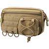 Gexgune Borsa tattica MOLLE Admin, borsa multiuso orizzontale per il trasporto quotidiano con tasca con coulisse, organizer medico E.MT per gilet, zaino, cintura (Khaki)