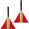 Luxshiny 2 Pezzi Bandiera di Sicurezza Riflettente per Kayak, Canoa e Traino | Tessuto Oxford con Nastro Riflettente e Fettuccia, Uso Nautico e Traino, Colori Vivaci