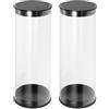 BUGUUYO 2 Pezzi Tubo Porta Palline da Golf Elegante in PVC, Trasparente | Compatto e Portatile, Adatto a Borse da Golf, per Palline da Pratica e Display