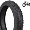 HERCHR Pneumatico per Bici Grassa, 20x3.0/20x4.0/26x4.0 Tubo Pneumatico Pieghevole in Gomma, Sostitutivo per Bicicletta da Spiaggia sulla Neve, Tutto il Terreno, Mountain Bike (20x3.0in)