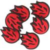 Levemolo Smorzatore per Racchetta da Tennis a Forma di Fuoco, 6 Pezzi | Silicone Rosso, Assorbimento degli Urti, Accessorio Portatile per Maggiore Comfort Durante Gioco