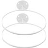 Luxshiny Supporto da Parete per Palloni Bianco in Ferro Basket e Calcio | Salvaspazio, per Esposizione in Garage e Negozi, Compatibile Sfere Sportive e Softball