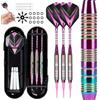 NICEWAT Set di 3 freccette con punta in plastica, frecce da giardino da 21 g, per bersaglio elettronico, freccette professionali, freccette morbide, con scatola di immagazzinaggio
