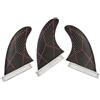 Baoblaze 3 Pezzi Stabilizzatori Attacco a Clips Curva Pinna con Base Attacco a Clips Rinforzate in Fibra di Pinna per, Mare
