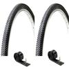 CHAOYANG N°2 Copertone TASSELLATO + 2 Camere 28 - 700 x 35 (37-622) Nero da Bici City Bike