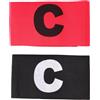 OFFSCH 8 Pezzi Bracciale Capitano Calcio in Nylon Rosso Nero | Squadre e Capitani, Identificazione Chiara, Portatile, Adatto a Braccio Superiore e Divise Colore Casuale