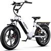 ONESPORT OT08 Bicicletta Elettrica Pieghevole 20×4.0 Fat Tire E Bike con 48V 18AH Batteria Rimovibile Fino a 120km & 250W Motore, 7 Velocità & Freni idraulici, Bluetooth APP, Urban MTB Elettrico