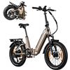 ttgo F7 Bicicletta elettrica pieghevole da 20, 70 Nm, 48 V, 15 Ah, con sospensione completa, con codice della strada tedesco, per uomo e donna, pieghevole, con batteria da 720 Wh (100-120 km)