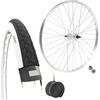ECOVELO Cerchio Posteriore 28 x 1.75 Ruota in Alluminio 1V + Copertone Bianconero 700X35C x Bici CityBike Stradale Olandese