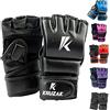 K KRUZAK Kruzak MMA guanti da boxe da uomo e da donna, con palmi aperti per grappling, kickboxing, sanda, sparring, muay thai