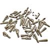 Generico Safety Lead Clip Whit Pin Clip portapiombo Carpfishing Surfcasting Antitangle Piombo Confezione da 20 Pezzi